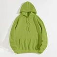 thumbnail image 4 of Baqcunre Womens Hoodies Women's Long Sleeved Zipperless Back Love Your Self Printed Hoodie Fleece Jacket Fall Outfits Women Trendy Mint Green 3XL, 4 of 6