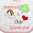 thumbnail image 4 of Inktastic Someone in Ohio Loves Me Boys or Girls Baby Bib, 4 of 4