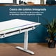 thumbnail image 4 of Escritorio ACTECK ERGO DESK PRO ED757 Ergonimico Hasta 100kg 3 Ajustes de altura Iluminación RGB + Porta Vaso Blanco AC-941440, 4 of 6