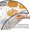 thumbnail image 3 of Coolnut Fall Colorful Doodle Pumpkin Christmas Tree Mats Waterproof Tree Skirt, Xmas Tree Stand Tray Mat Floor Protector Pad for Holiday Party Decoration, 28.3", 3 of 6