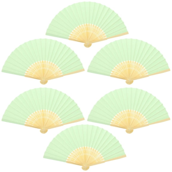 HOMEMAXS  6 Pcs Favors Rave Hand Fan Exquisite Design Paper