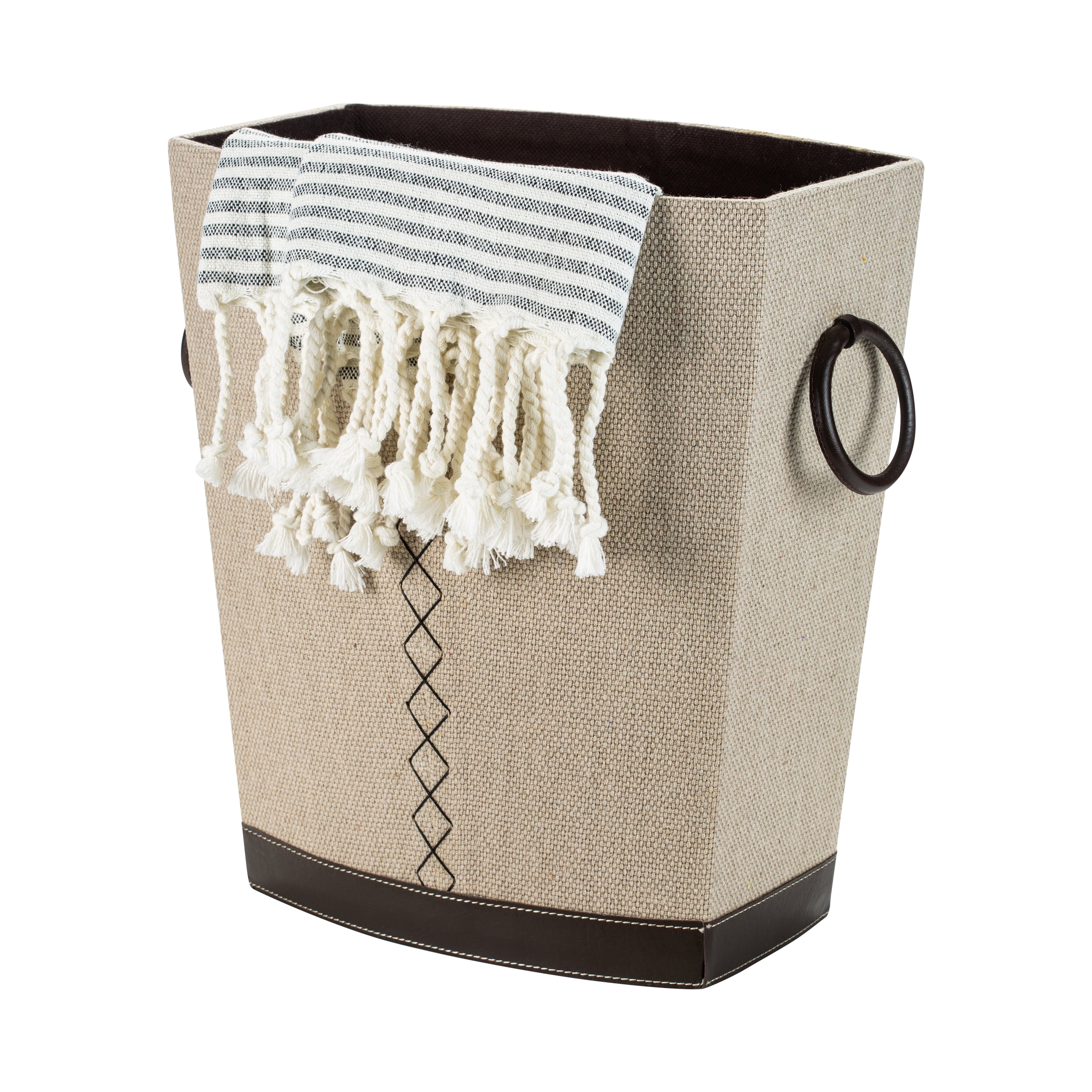 Organize It All Multi-Purpose Canvas Basket in Beige