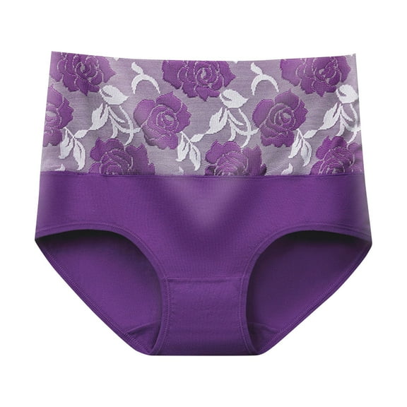 Inglocry Leakproof Panties, Leak Proof Underwear For Women, High Waist Leakproof & Comfortable Panties Dark Purple 2XL