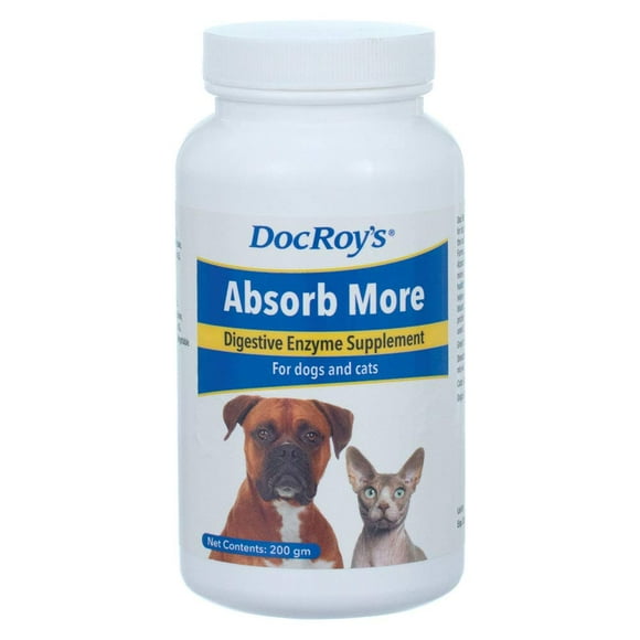 Doc Roy's Absorb More Digestive Enzyme Supplement - for Dogs & Cats - 200gm Granules