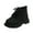 Black, variant on Ankle Boots for Boys Boots Kids Boys Winter Boots Ankle Boots Kids Lace up Shoes with Side Zipper for Boys(Yellow,12)