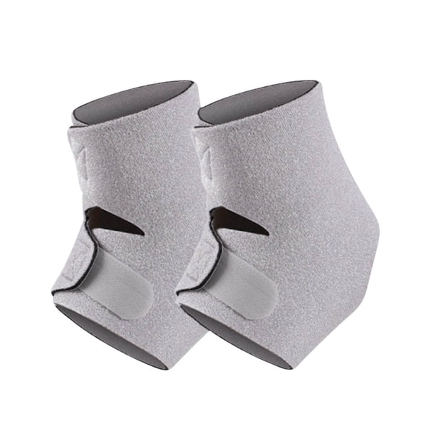 Tobillera de soporte (2 unidades), protección contra esguinces, diseño abierto, envoltura de neopreno y nailon para estabilidad atlética y recuperación de lesiones (gris).