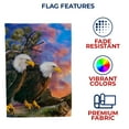 thumbnail image 4 of America Forever Summer Bald Eagle Garden Flag 12.5 x 18 inches Forest Sunset Wildlife Fouth of July Independence Day double Sided Seasonal Yard Outdoor Decorative Nature Bird Garden Flag, 4 of 5