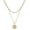 B Gold-plated, variant on Women's Letter Necklace - Easter Gift, 14K Gold/Silver Plated Delicate Letter Necklace, Stylish and Versatile, Multi-Layer Paperclip Chain Necklace Pendant Jewelry Gift