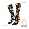 thumbnail image 4 of Goofa Cat Skulls and Flowers Pattern Adult Stockings, Color-Block Knee High Socks, Comfortable and Breathable, Soft and Stretchable, Sports, and Decoration, 4 of 6