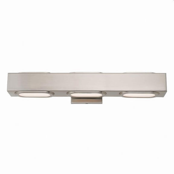 24W 3 Led Ada Bathroom Light in Contemporary Style 23 inches Wide By 4.75 inches High-Brushed Nickel Finish Bailey Street Home 218-Bel-3110375