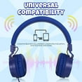 thumbnail image 4 of ONTA Kids Headphones for Boys Girls - Child Student Headset Wired Plug Toddler Earphones School Teen on Ear for Computer | Laptop | Plane Travel | Game, Dark Blue, 4 of 9
