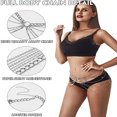 thumbnail image 4 of Cadenas para el cuerpo JAMW con diamantes de imitación en capas joyería para fiestas Rave y festivales, 4 of 5