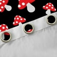 thumbnail image 4 of Homewish Red Cartoon Mushroom Blackout Curtains Set of 2 (52x84 Each),Natural Plant Window Curtains,Red Black White Curtains and Drapes For Girls Kids,Super Cozy Room Decor, 4 of 6