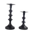 thumbnail image 2 of 2x Taper Candelas Partes Candelabra Candelabra Candelas de hierro para la cena de cocina Estantería Farmhouse Día de San Valentín Negro, 2 of 9
