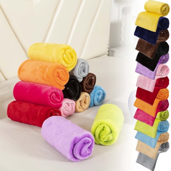 Microfiber Fleece Throw Blanket for Couch, Soft Warm Flannel Blanket for Bed, Sofa, Camping and Travel