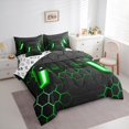 thumbnail image 3 of Castle Fairy Video Game Bedding Comforter Set 7pcs for Kids Teens Adults,Game Controller Teens Game Queen Bedding Sets Super Cozy,Geometric Hexagon Honeycomb Queen Sheet Sets,Super Cozy Room Decor, 3 of 8