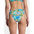 thumbnail image 3 of No Boundaries Postcard Printed High Leg Bikini Bottoms, Women’s, 3 of 5