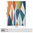 thumbnail image 4 of Chilfamy Geometric Abstract Art Print Flannel Soft Couch Cover Throw Blanket for All Seasons Lightweight Long-Lasting Blanket 40x50in, 4 of 6