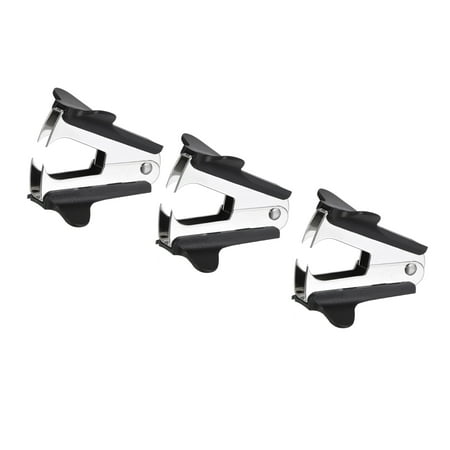 Uxcell Staplers Puller Steel Jaw Office Home Staple Remover Tools, Black 3 Pack