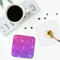 thumbnail image 5 of Disketp Pink Purple Glitter Funny Coasters,4 Pcs Leather Coasters With Holder, Perfect Housewarming Hostess Gifts,Protect Furniture From Water Marks Scratch, 5 of 9