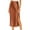 Brown, variant on Fgnfyis Women's Satin Skirt Elastic High Waisted Solid Color Slit MIDI Skirt for a Sophisticated Style Beige M