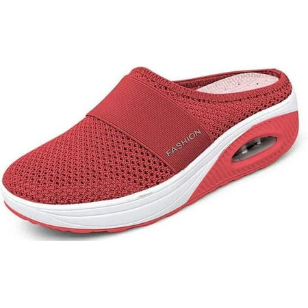 

Sevensmz Shoes Women Walking Shoes Air Cushion Slip-On Shoes-Orthopedic Diabetic Walking Shoes Mesh Sneaker Sandals