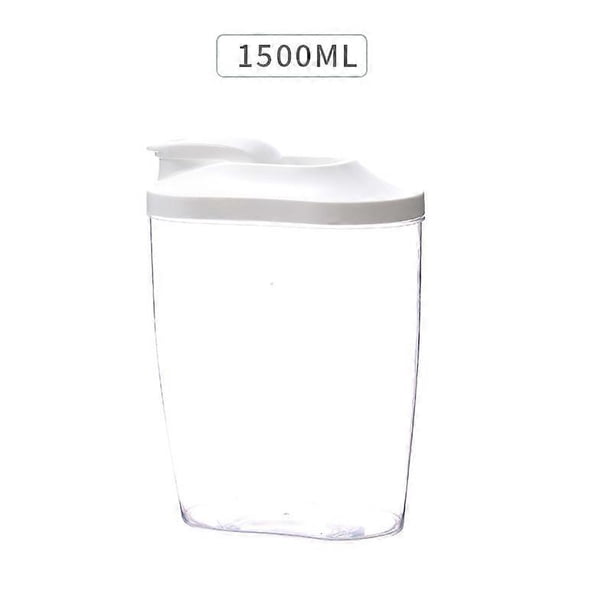 Contenedores herméticos para almacenar alimentos, contenedores de plástico para cereales y alimentos secos, caja de almacenamiento para cereales, harina, arroz, bocadillos, azúcar, 1500 ml