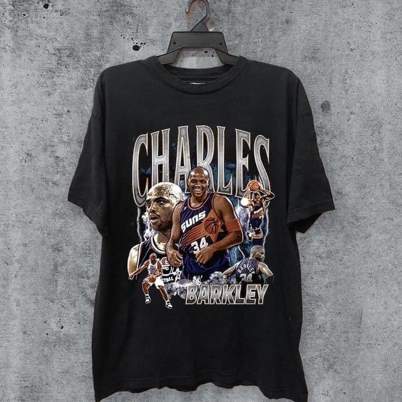 Vintage 90s Charles Barkley Shirt Retro Classic Graphic Tee Bootleg Bestseller Unisex Sport Gift