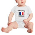 thumbnail image 2 of I'm Not Yelling, I'm French Baby Bodysuit Newborn Clothes Outfits (White, 3-6 Months), 2 of 5