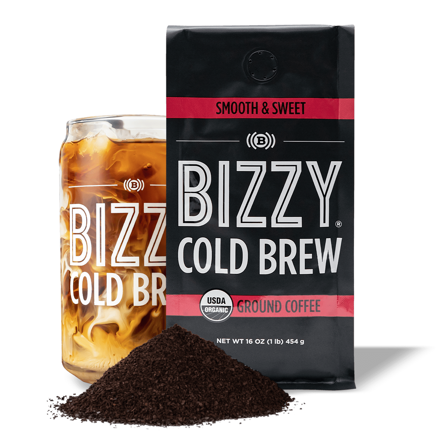 Bizzy Organic Cold Brew Coffee Smooth & Sweet Blend Coarse Ground