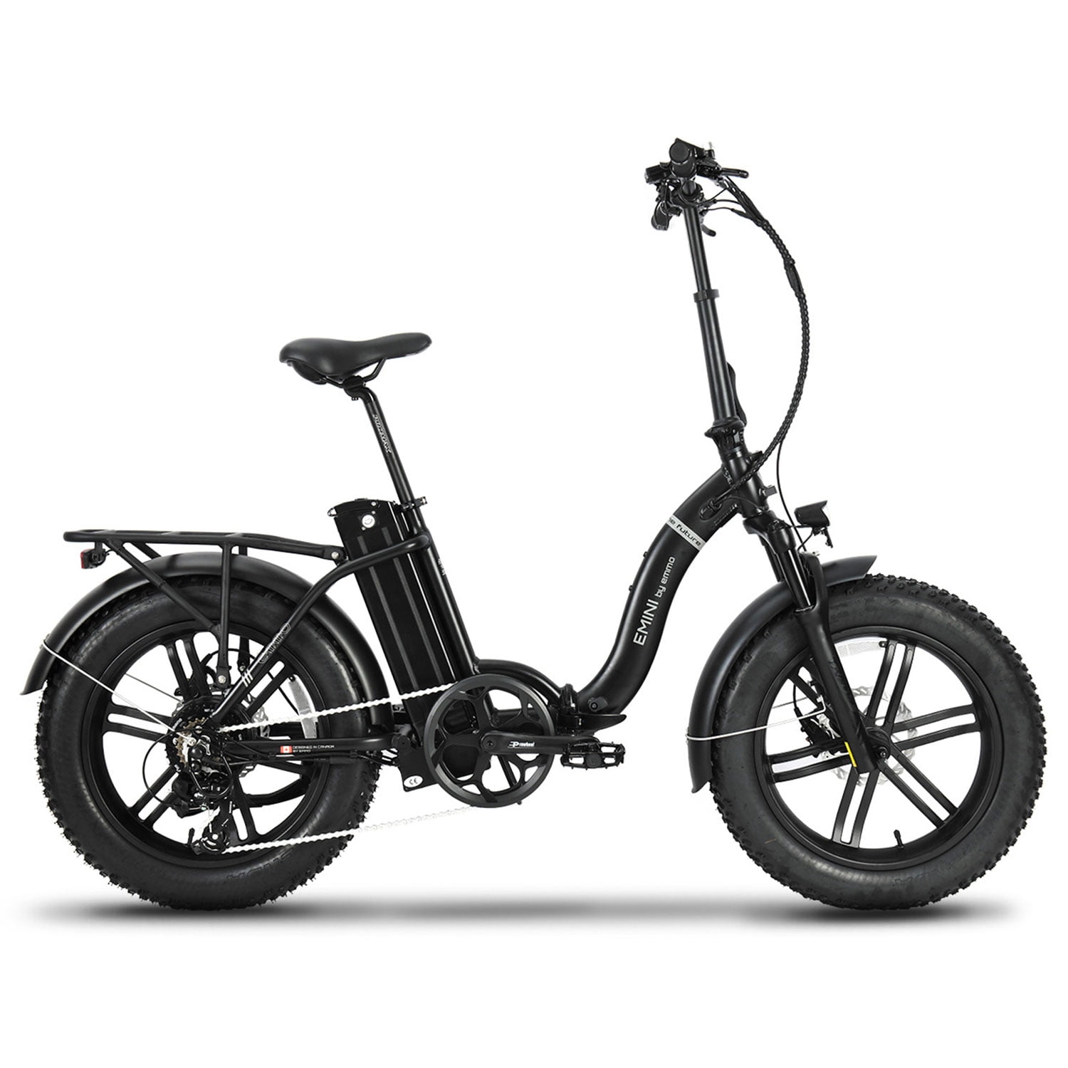 EMMO E Mini Electric Bike Foldable Electric Bicycle Scooter 48V 750W 90km Range Black Mag Rims