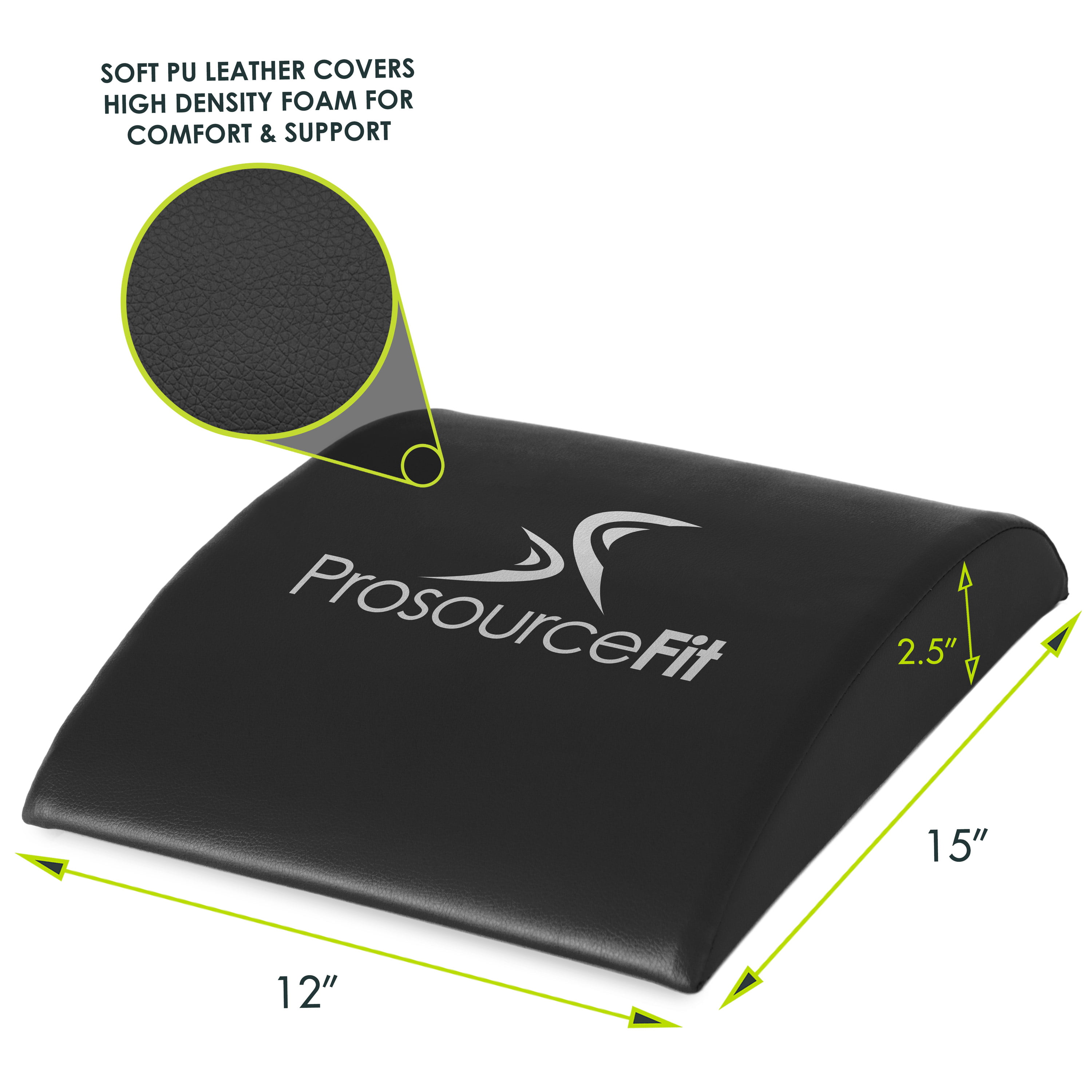 ProsourceFit Abdominal AB Mat 15” x 12” High Density Core Trainer 