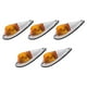 thumbnail image 1 of DC 12V Amber Teardrop Cab Light Cab Marker Light Front Rear Top Clearance Roof Running Light Wiring Pack for Truck Van, 1 of 5