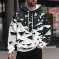 thumbnail image 1 of Sudadera con capucha para hombre, estilo casual, con cuello redondo, estampado, manga larga, blusa de poliéster, 1 of 6