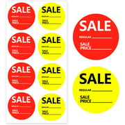 Regular Price Stickers,2 Inch Red Yellow Price Stickers for Retail Store,504 Pcs/Pack