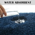 thumbnail image 3 of Bathroom Contour Rug Non Slip Bath Mat Water Absorbent Soft Microfiber Shaggy Bathroom Mat Machine Washable Bath Rug for Bathroom Thick Plush U Shape Toilet Rug (20 x 24, Navy), 3 of 6