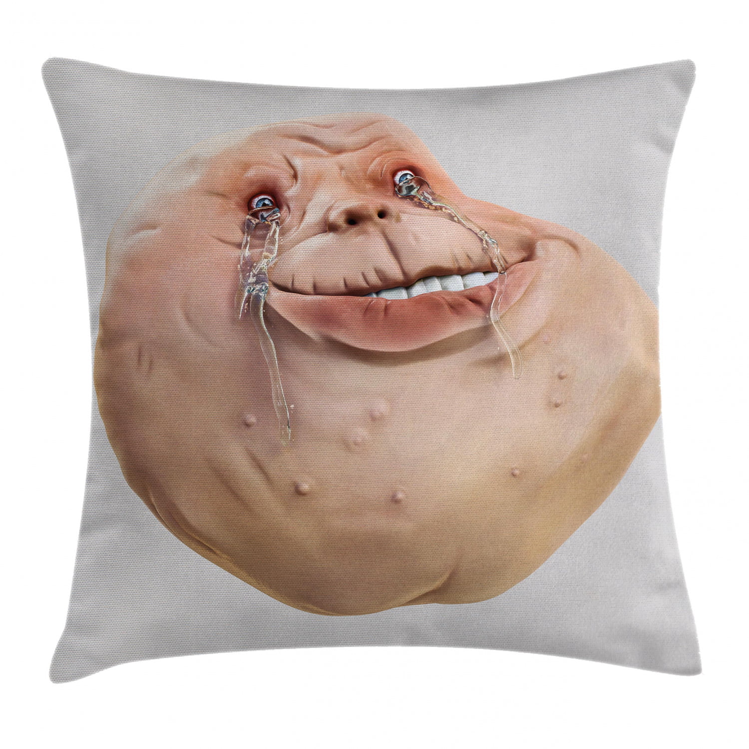 Humor Decor Throw Pillow Cushion Cover, Forever Alone Rage Face Guy Icon  Funny Figures Fat Chubby Ugly Troll Illustration, Decorative Square Accent  Pillow Case, 18 X 18 Inches, Peach, by Ambesonne - Walmart.com