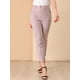 thumbnail image 3 of Pantalones de tobillo de trabajo Allegra K de oficina a cuadros para mujer Rosa M, 3 of 6