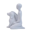 thumbnail image 4 of Estatua de Hombre con Perro, Adorno de Estante, Decoración de Escritorio, Bonito Accesorio Multifuncional, Escultura de Vínculo Emocional, 10 X 6,5 X Blanco, 4 of 9