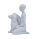 thumbnail image 4 of Figura decorativa de hombre con perro para estante, 10x6,5x13,3 cm, ideal para dueños de mascotas. Blanco, 4 of 9
