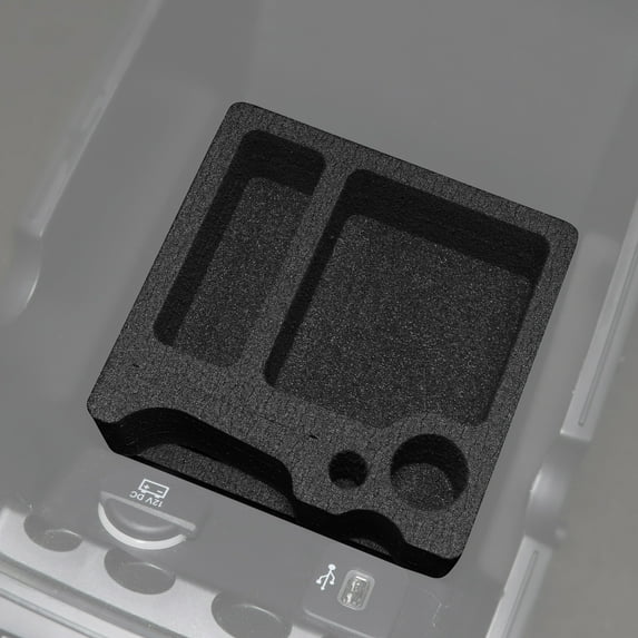 Red Hound Auto Center Console Organizer 2 Piece Stacking Set Vehicle Organizational System Inserts Compatible with Jeep Cherokee 2014 2015 2016 2017 2018 2019 Black Anti-Rattle