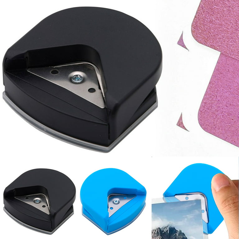 Gpoty R4 Corner Punch for Photo, Card, Paper; 4mm Corner Cutter Rounder Paper Punch; Small Rounded Cutting Tools, Blue