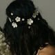 thumbnail image 2 of KAKOWELY 5 pinzas para el pelo con flores, pinzas para el pelo de novia, pasadores para el pelo, accesorios florales para el pelo., 2 of 4