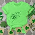thumbnail image 1 of T-shirts de la Saint-Patrick pour Femmes, Col Rond, Manches Courtes, Imprimé Arbre de Noël, 1 of 4