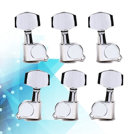WHAMVOX  6 PCS Guitar Tuning Machines Electric Locking Tuners Guitars Silver