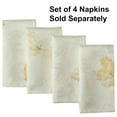 thumbnail image 2 of Newbridge Ivory and Gold Leaf Metallic Damask Set of 4 Fabric Dining Napkins for Thanksgiving Party, 2 of 6