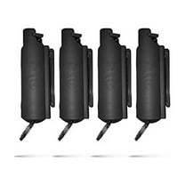 Pepper Spray Keychain with Belt Clip for Safety, 16 ft Range, 4 pack Black, Self Defense by Guard Dog Security