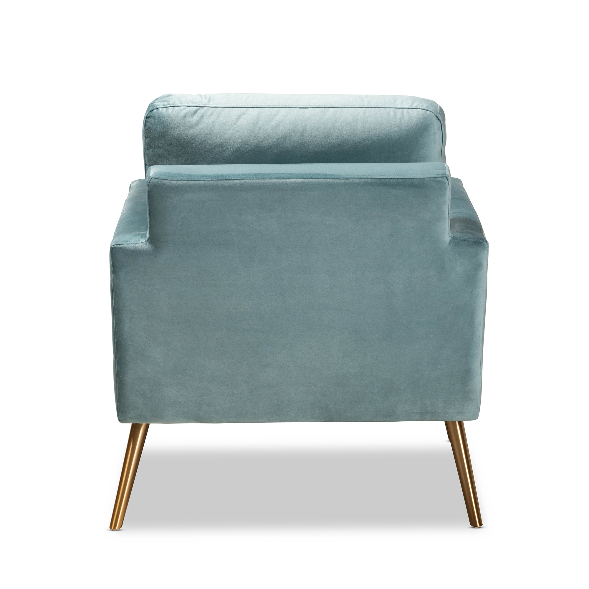 Baxton Studio Leland Club Chair, Light Blue