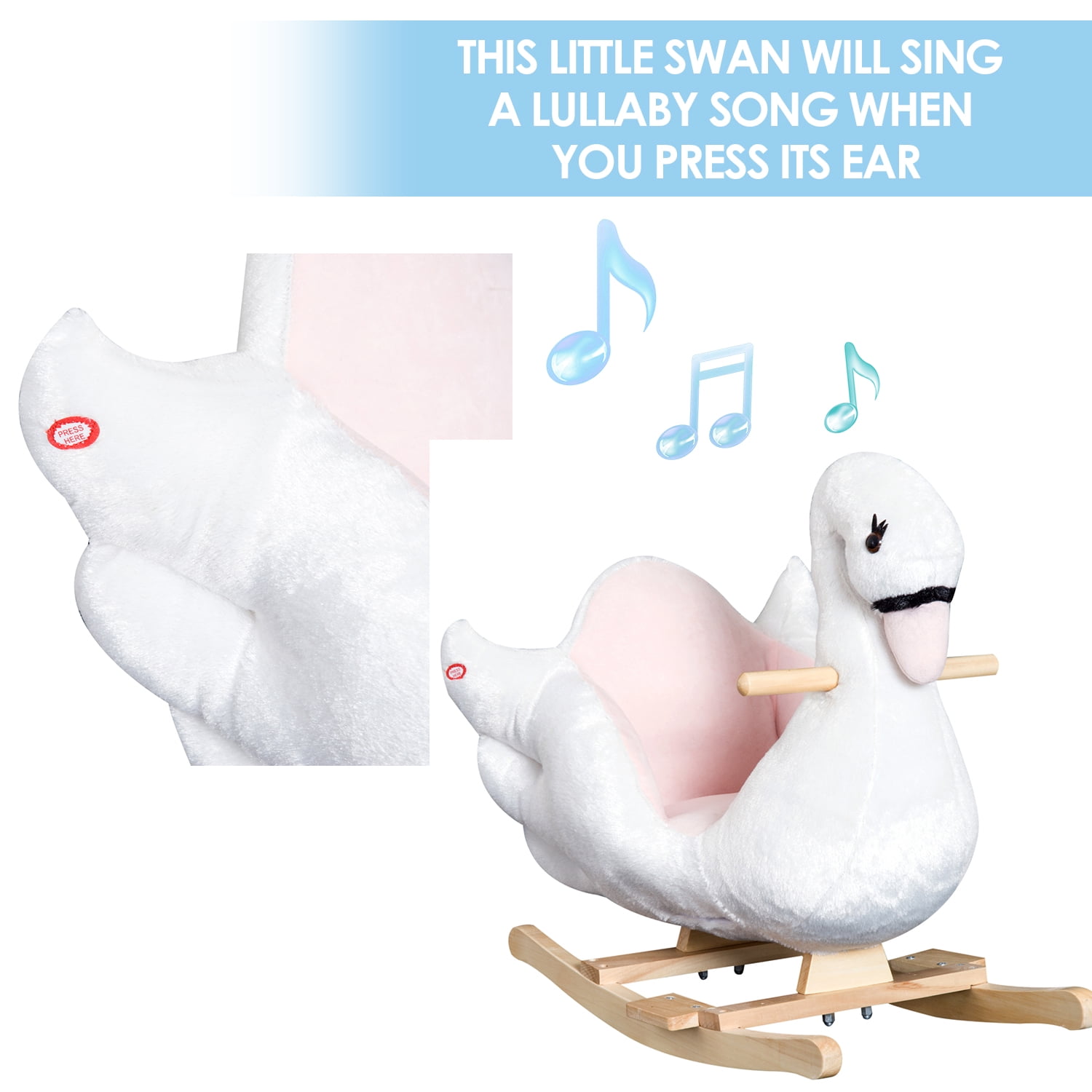 swan ride on rocker