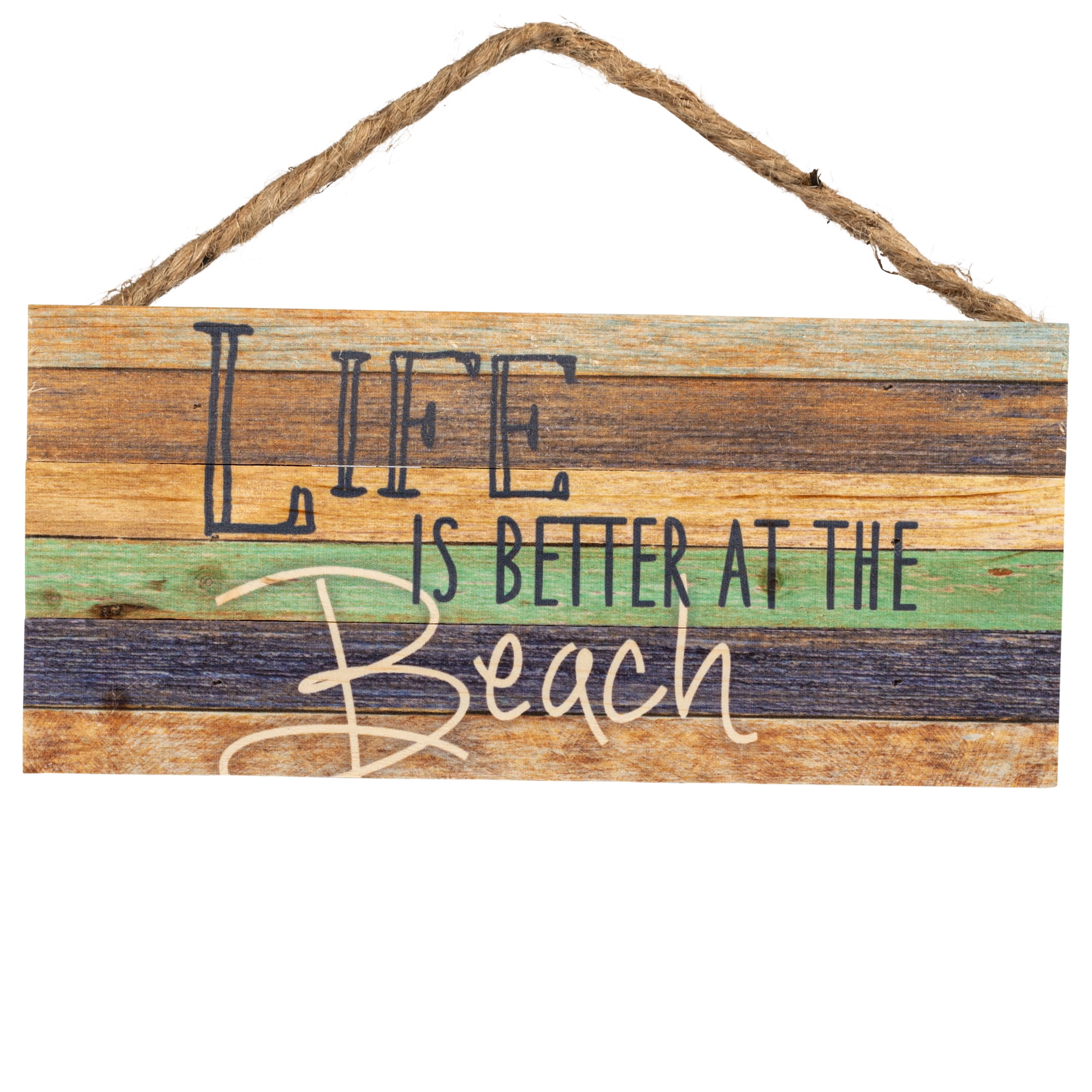 FOOTPRINTS IN THE SAND Distressed Pallet Wood Sign 20" x 10.5"